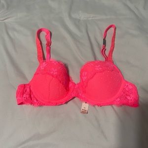 Neon pink Victoria’s Secret dream angels bra